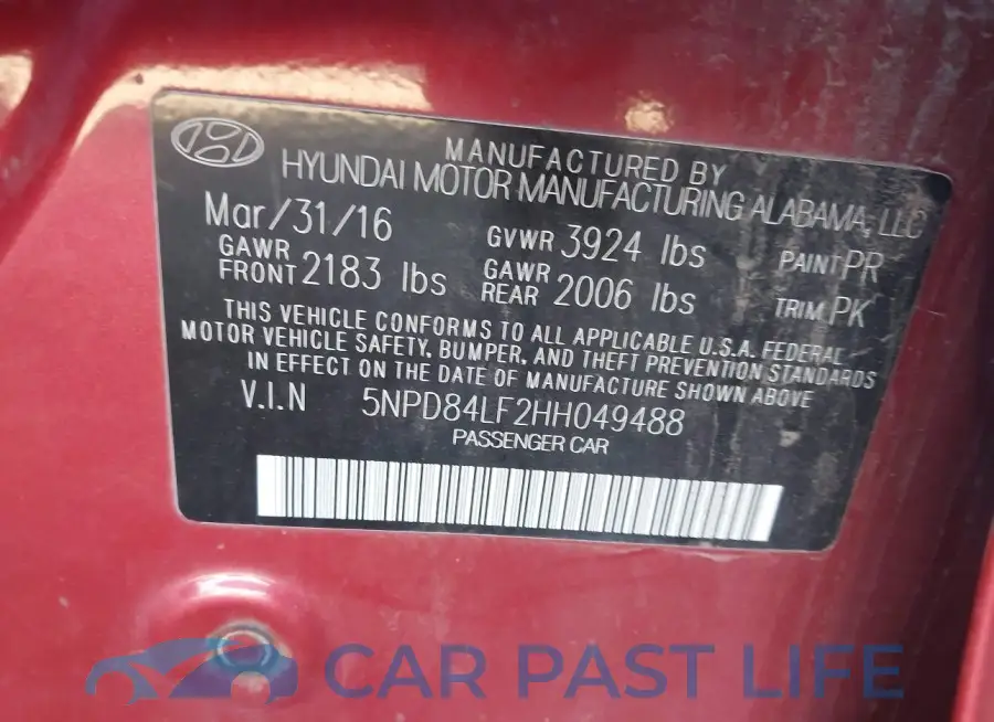 5NPD84LF2HH049488# 9
