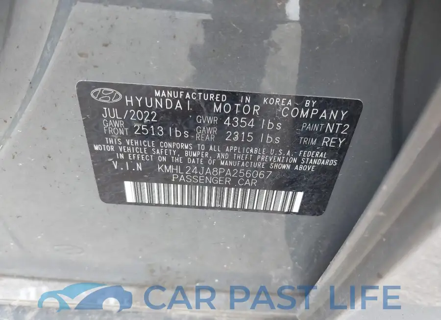KMHL24JA8PA256067# 9