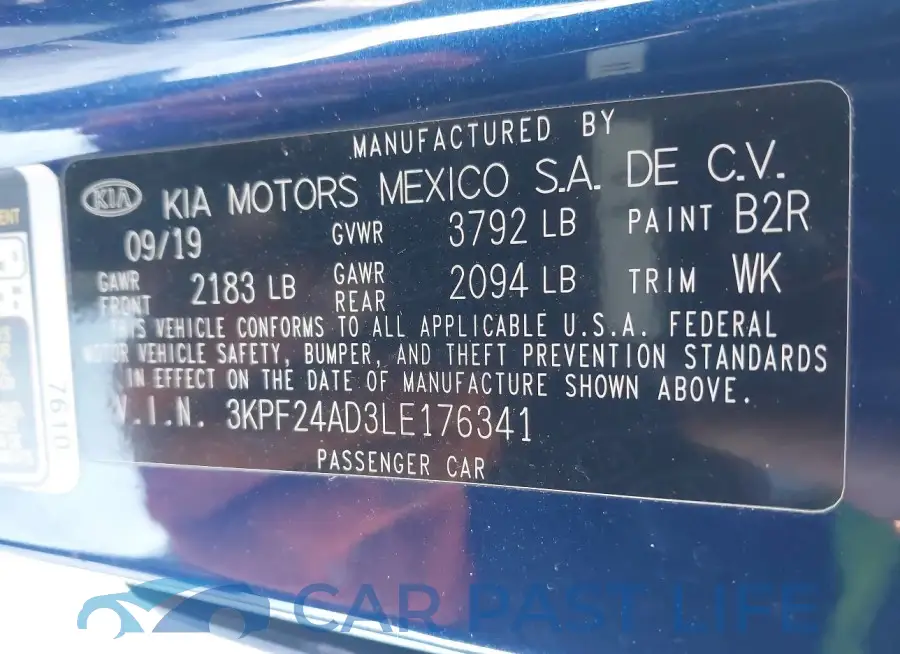 3KPF24AD3LE176341# 9