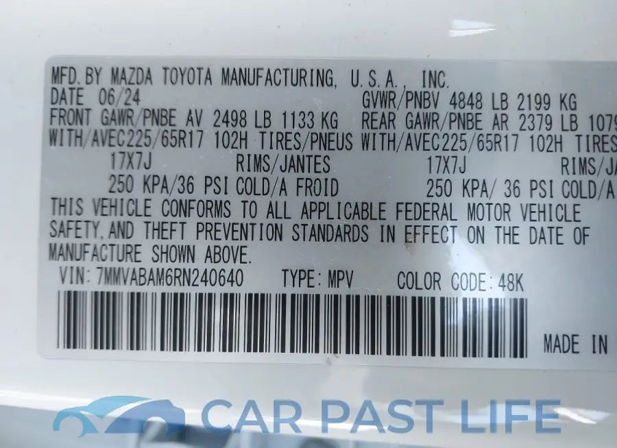 7MMVABAM6RN240640# 9