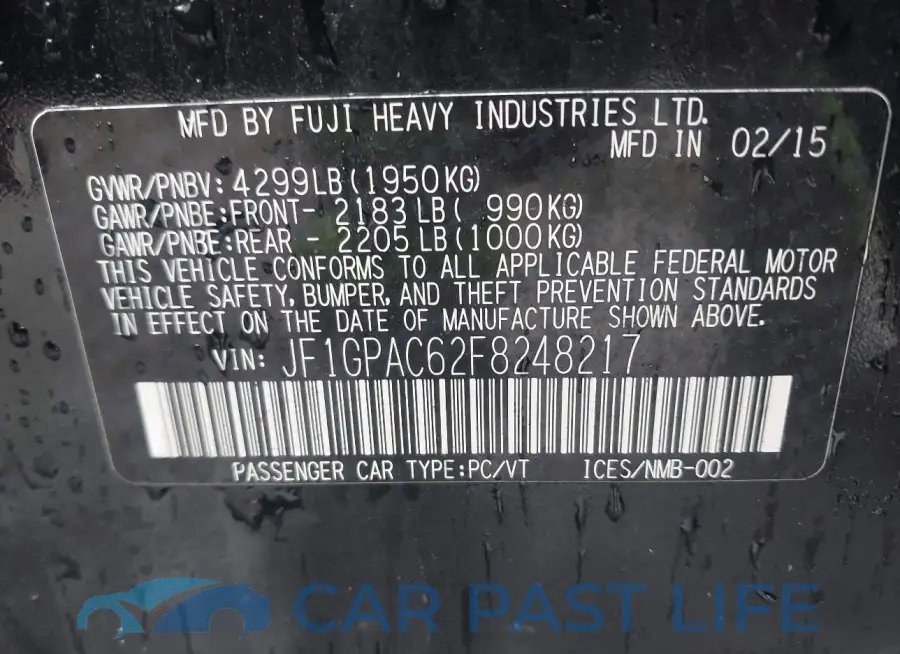 JF1GPAC62F8248217# 9