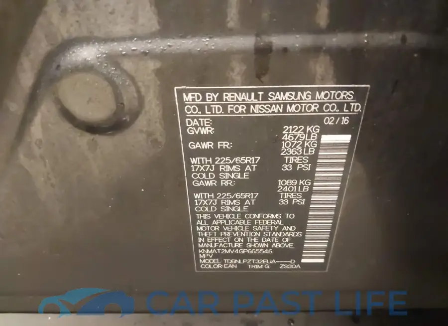 KNMAT2MV4GP665546# 9