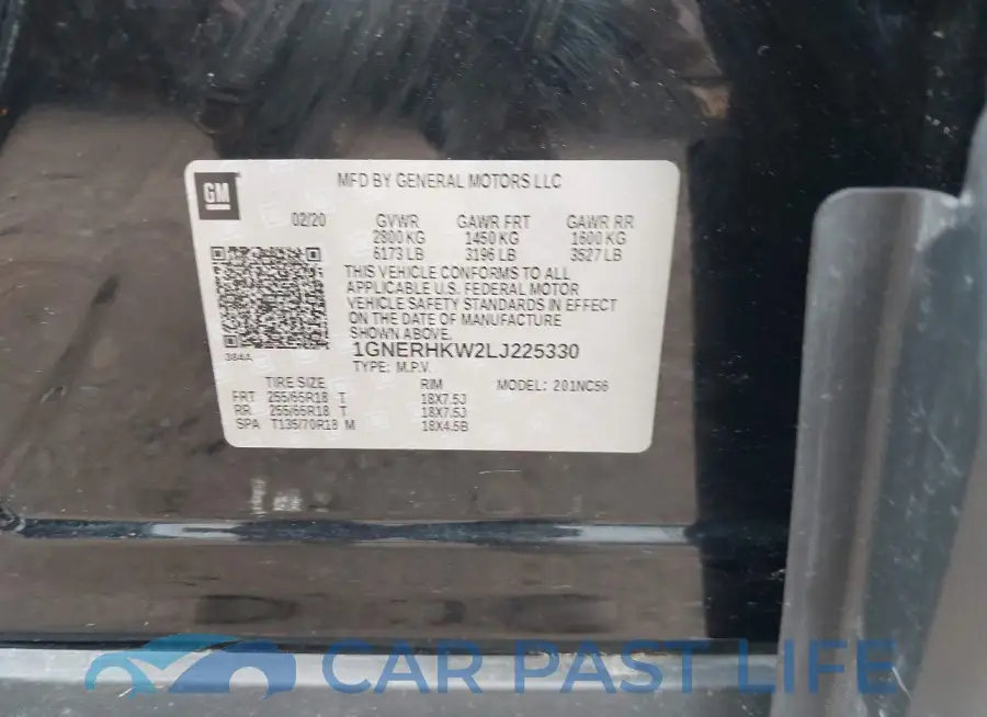 1GNERHKW2LJ225330# 9