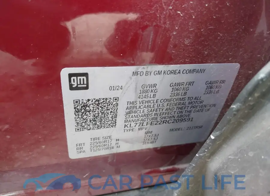 KL77LFE22RC209591# 9
