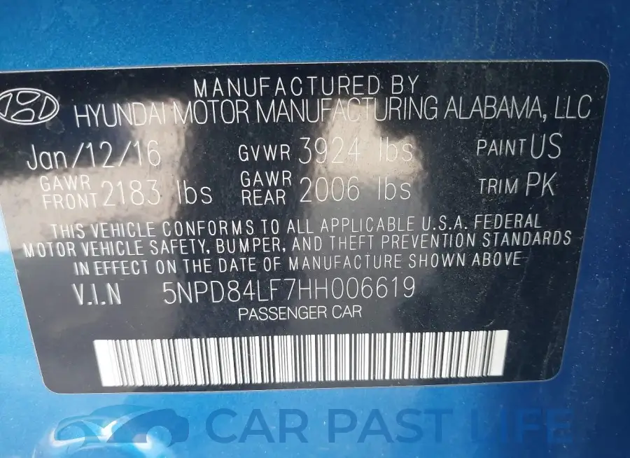 5NPD84LF7HH006619# 9
