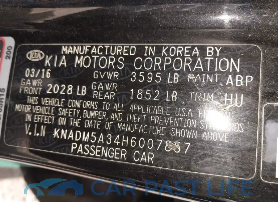KNADM5A34H6007857# 9