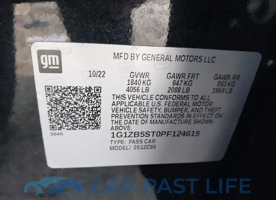 1G1ZB5ST0PF124615# 9