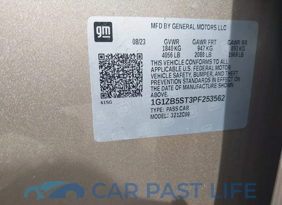 1G1ZB5ST3PF253562# 9