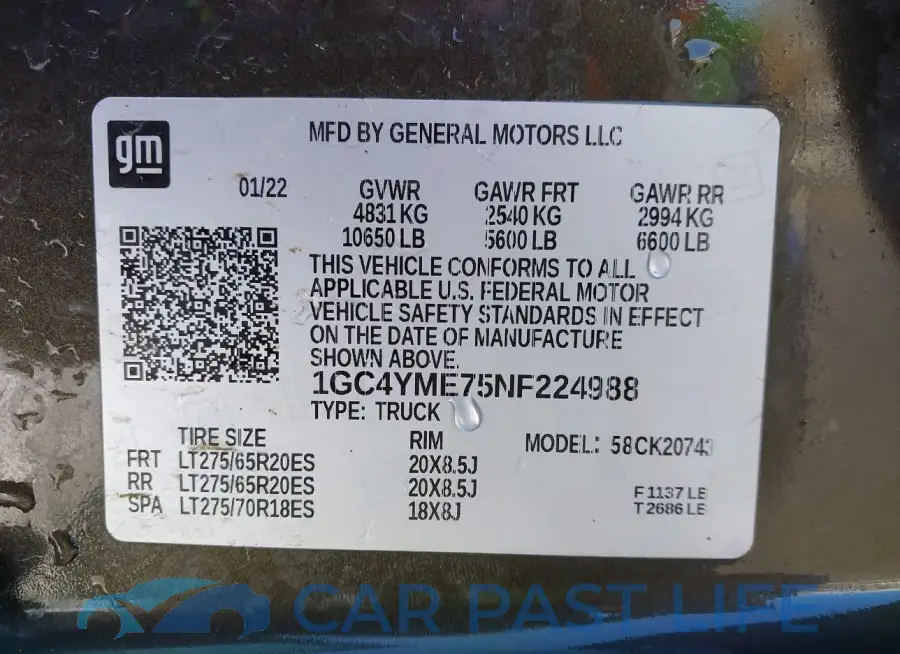 1GC4YME75NF224988# 8