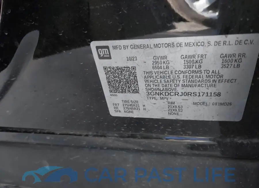3GNKDCRJ0RS171158# 9
