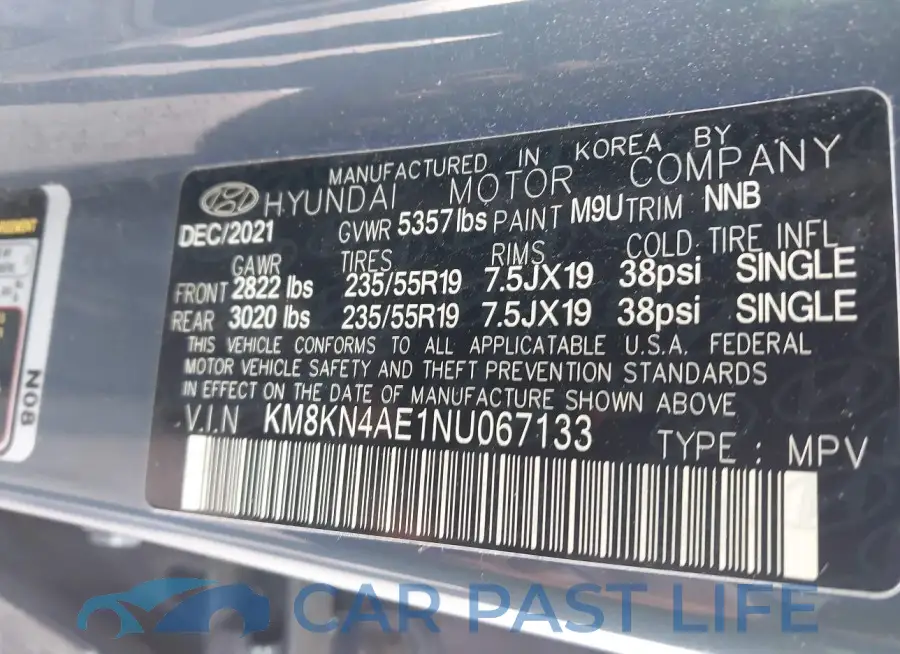 KM8KN4AE1NU067133# 9