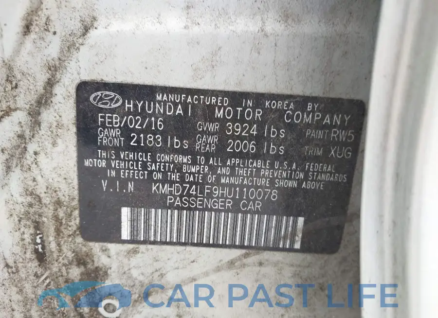 KMHD74LF9HU110078# 9