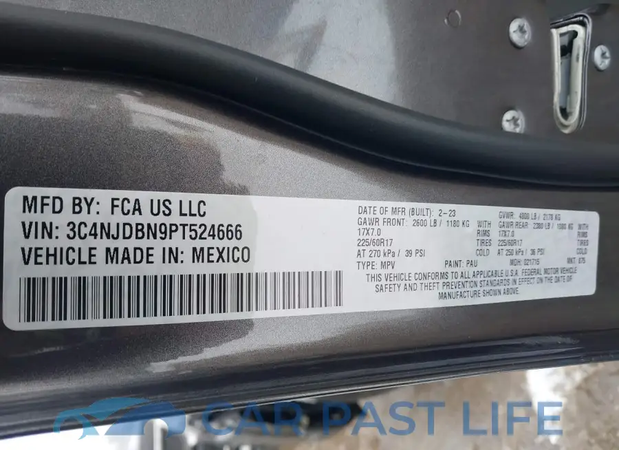 3C4NJDBN9PT524666# 9