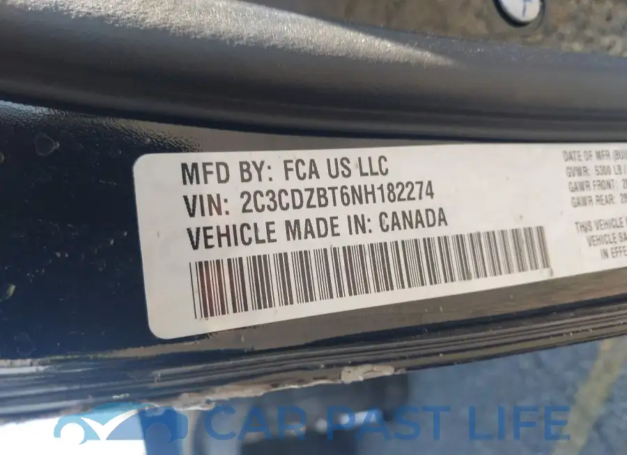2C3CDZBT6NH182274# 9
