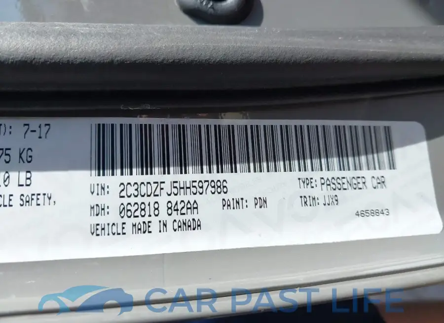 2C3CDZFJ5HH597986# 9