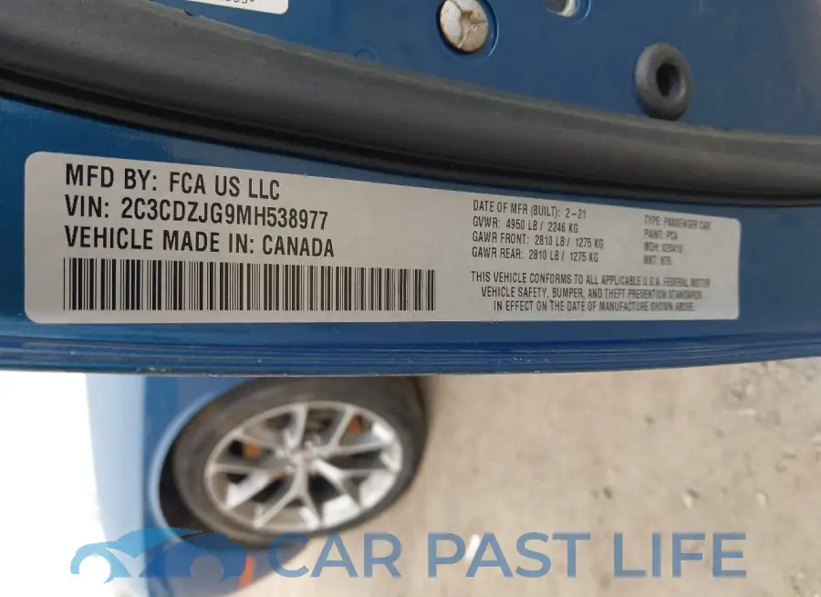 2C3CDZJG9MH538977# 9