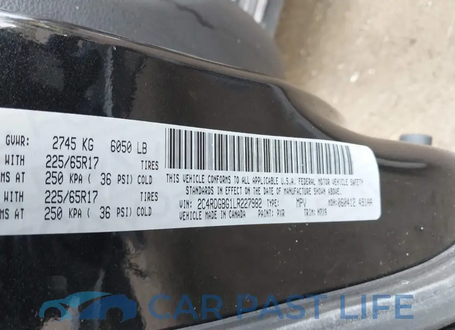2C4RDGBG1LR227982# 9