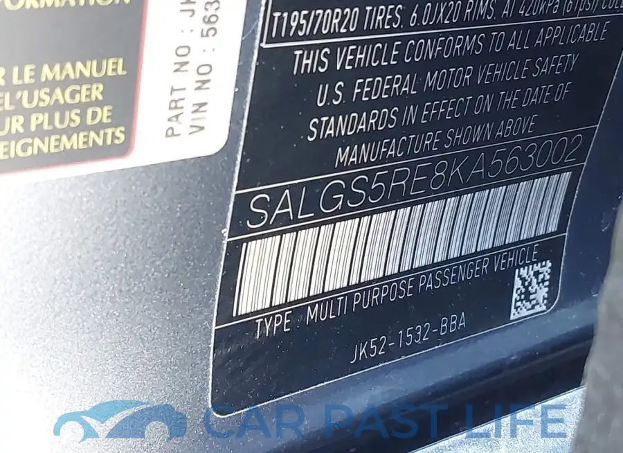 SALGS5RE8KA563002# 9