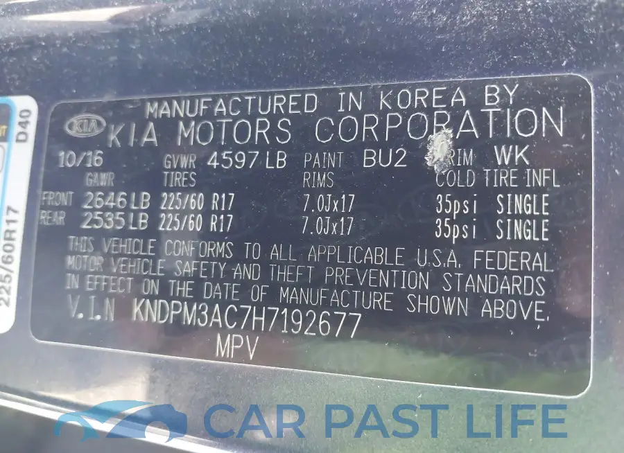 KNDPM3AC7H7192677# 9