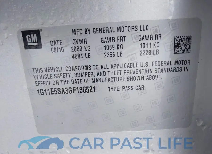 1G11E5SA3GF136521# 9
