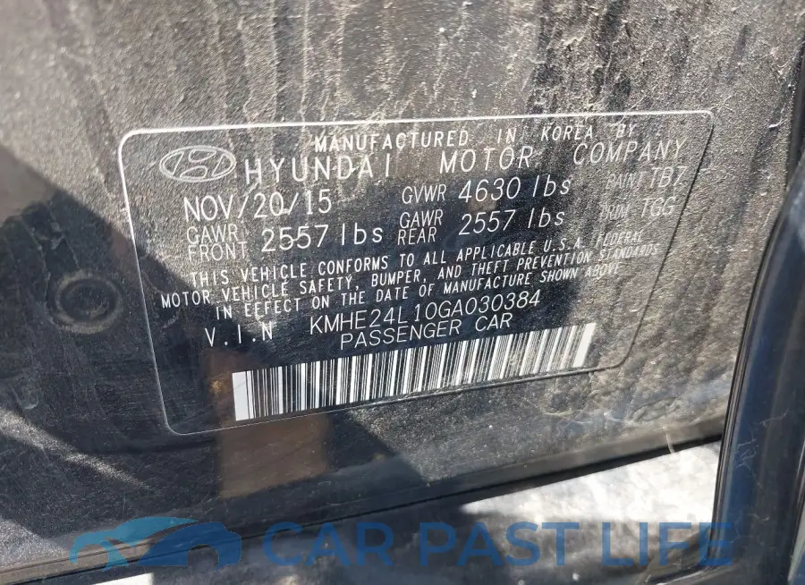 KMHE24L10GA030384# 9