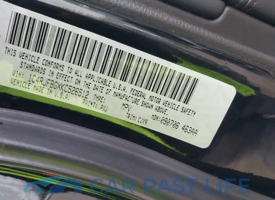 1C4RJFBGXKC526512# 9