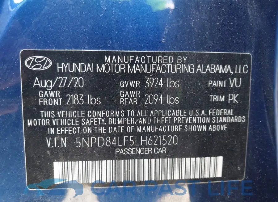 5NPD84LF5LH621520# 9