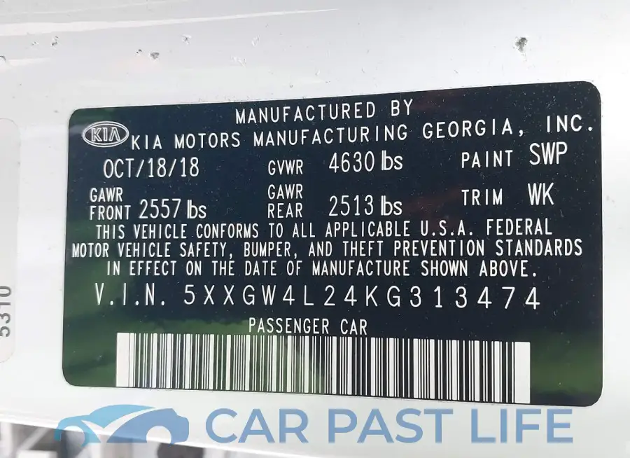 5XXGW4L24KG313474# 9