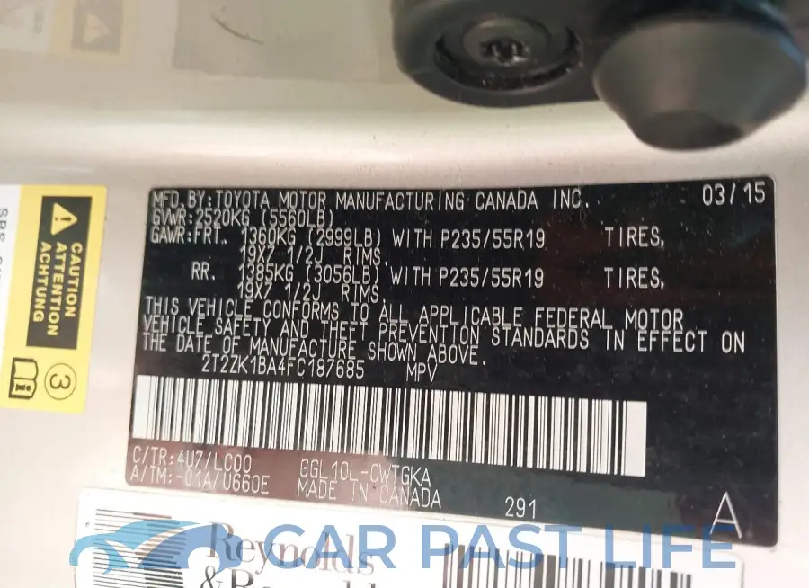2T2ZK1BA4FC187685# 9