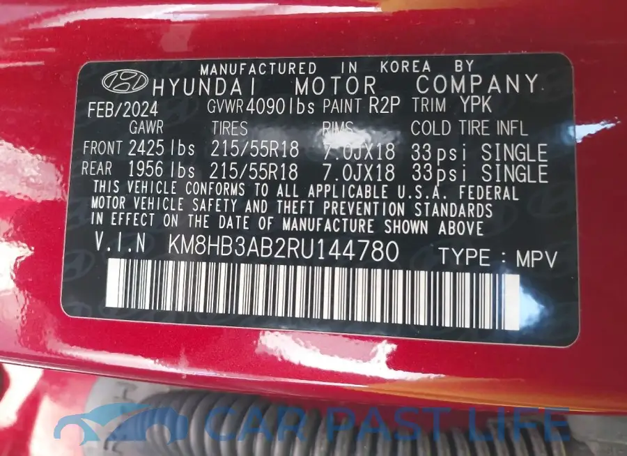 KM8HB3AB2RU144780# 9