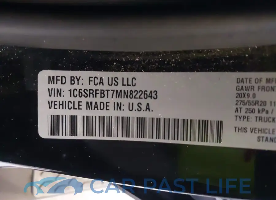 1C6SRFBT7MN822643# 9