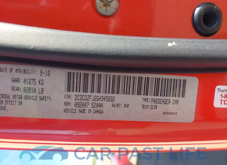 2C3CDZFJ2GH345692# 9