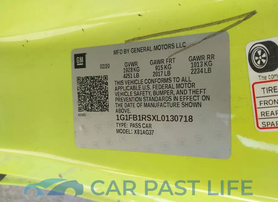 1G1FB1RSXL0130718# 9