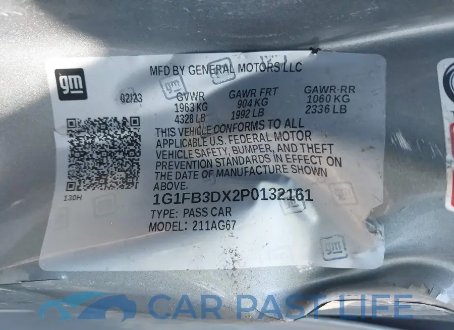 1G1FB3DX2P0132161# 9