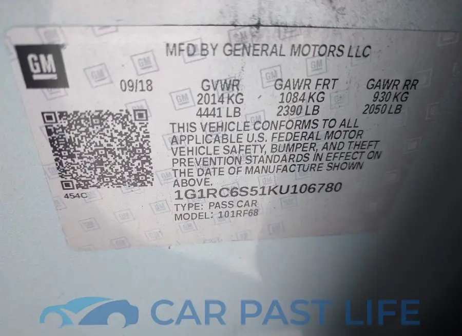 1G1RC6S51KU106780# 9