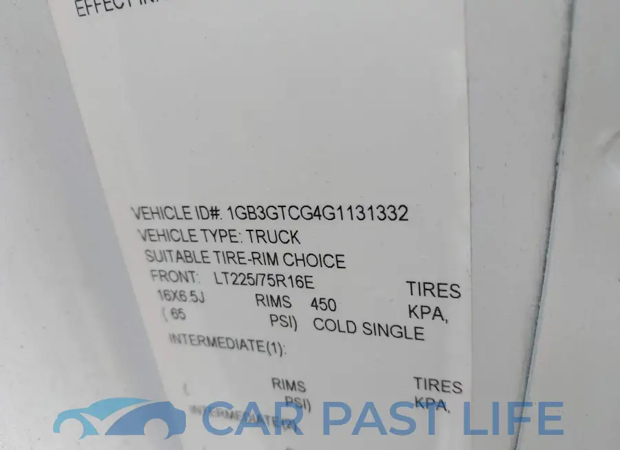 1GB3GTCG4G1131332# 8