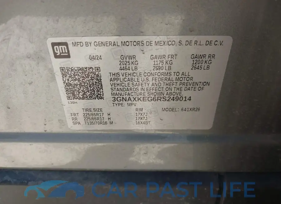 3GNAXKEG6RS249014# 9