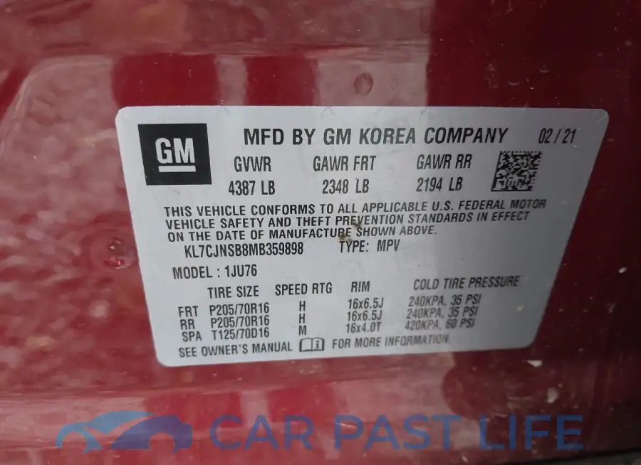 KL7CJNSB8MB359898# 9