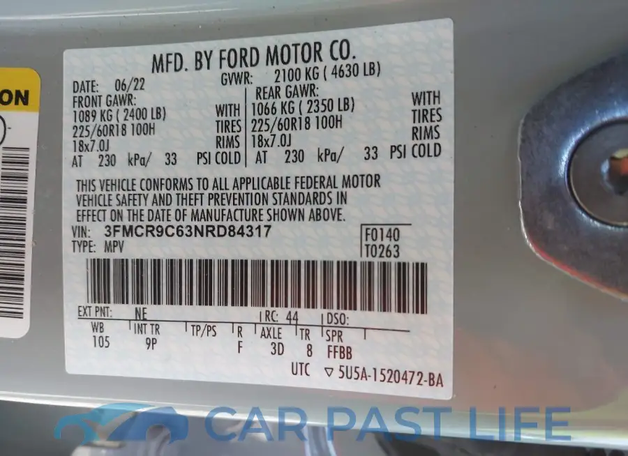 3FMCR9C63NRD84317# 9