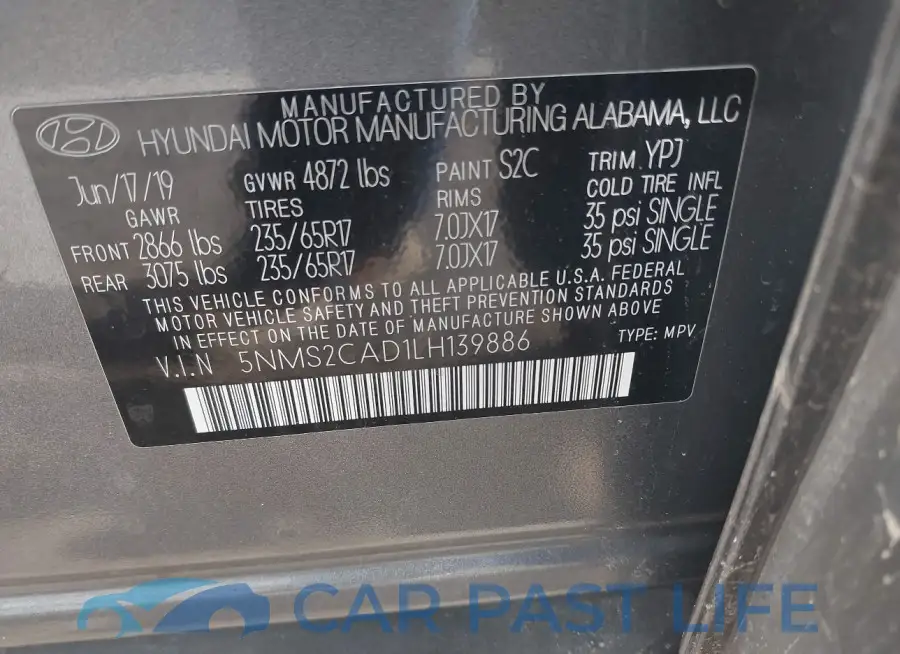 5NMS2CAD1LH139886# 9