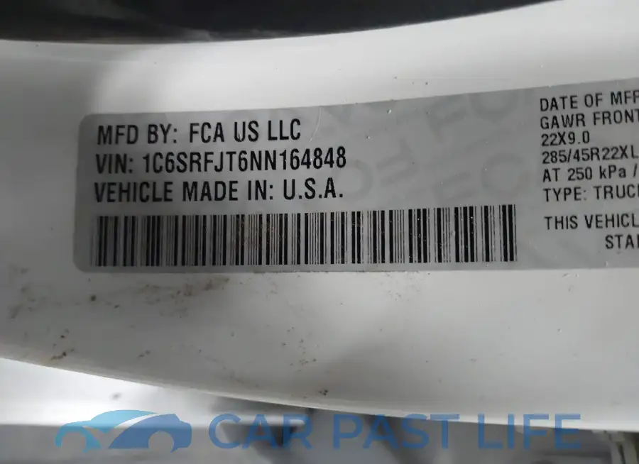 1C6SRFJT6NN164848# 9