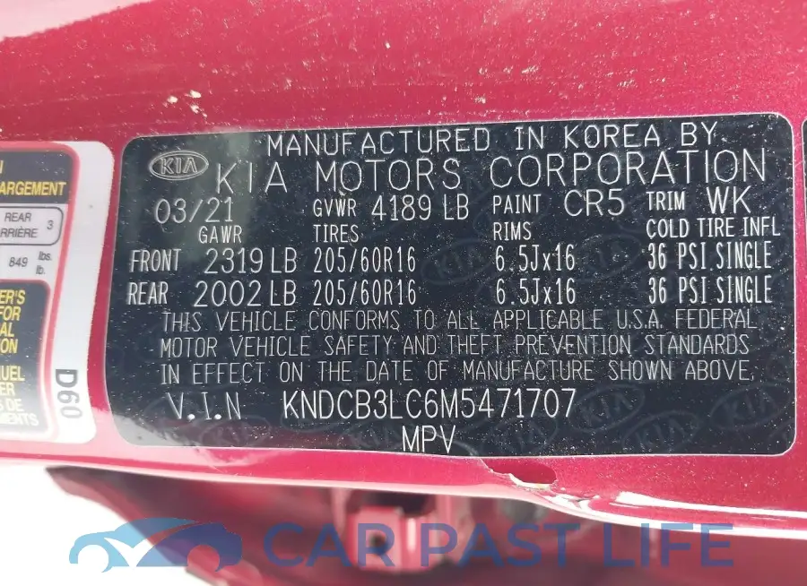 KNDCB3LC6M5471707# 9