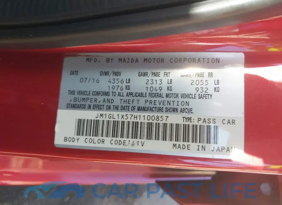 JM1GL1X57H1100857# 9