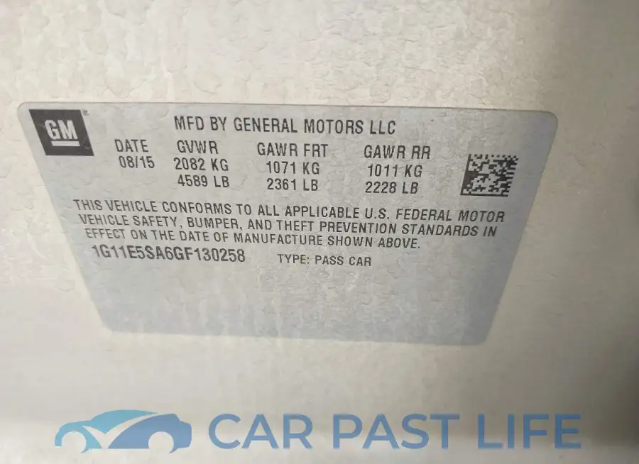 1G11E5SA6GF130258# 9