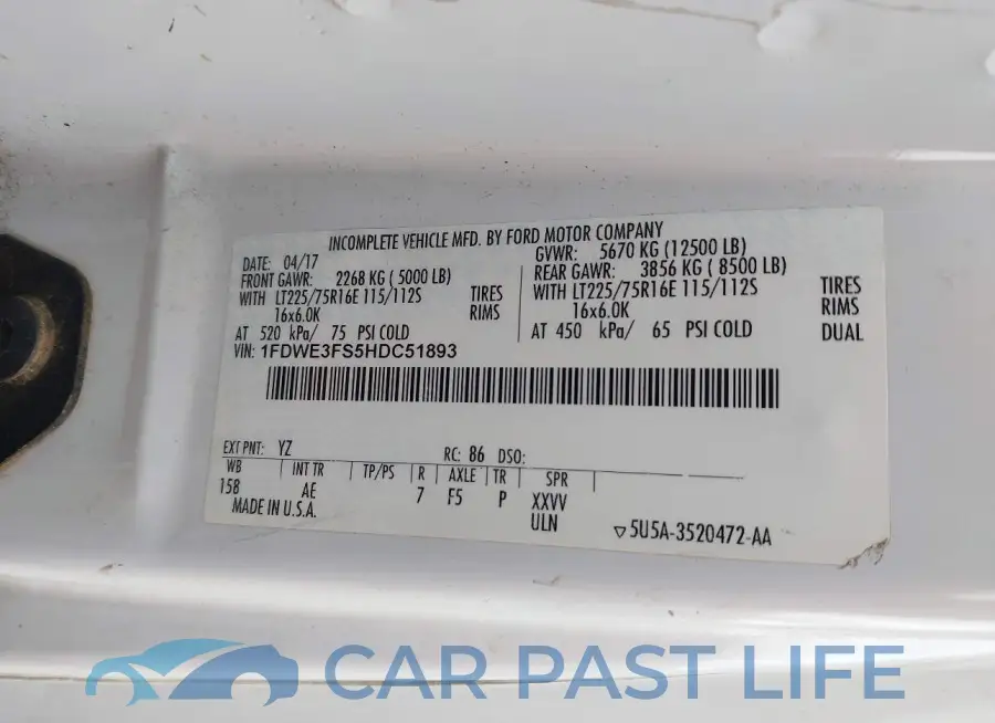 1FDWE3FS5HDC51893# 8