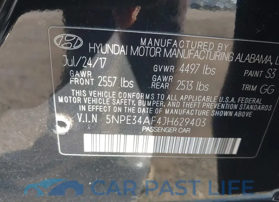 5NPE34AF4JH629403# 9