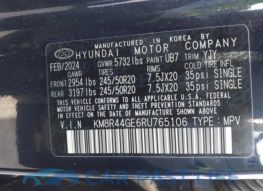 KM8R44GE6RU765106# 9