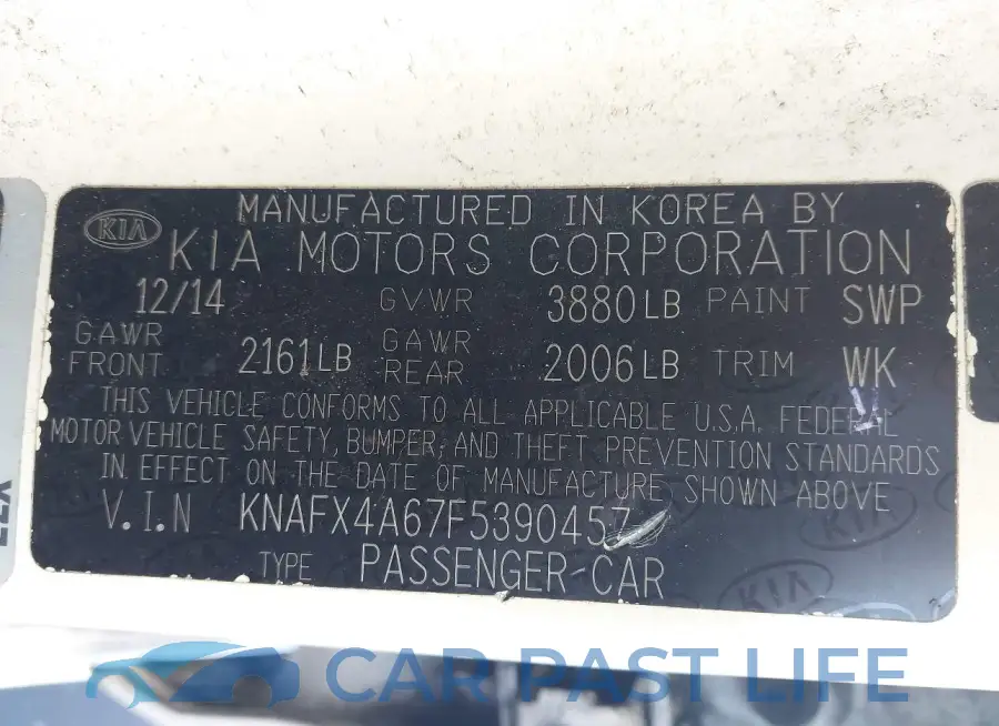 KNAFX4A67F5390457# 9