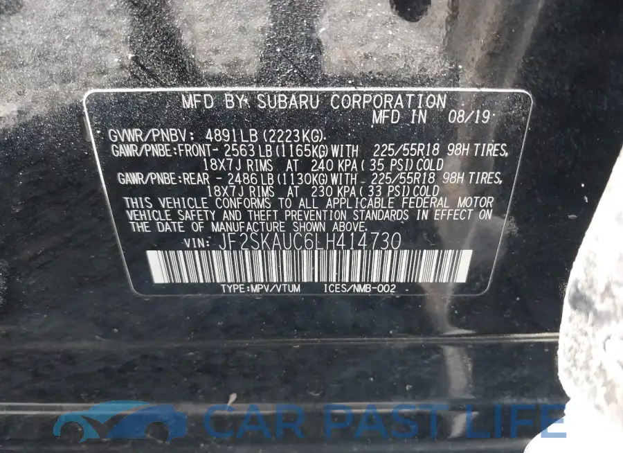 JF2SKAUC6LH414730# 9