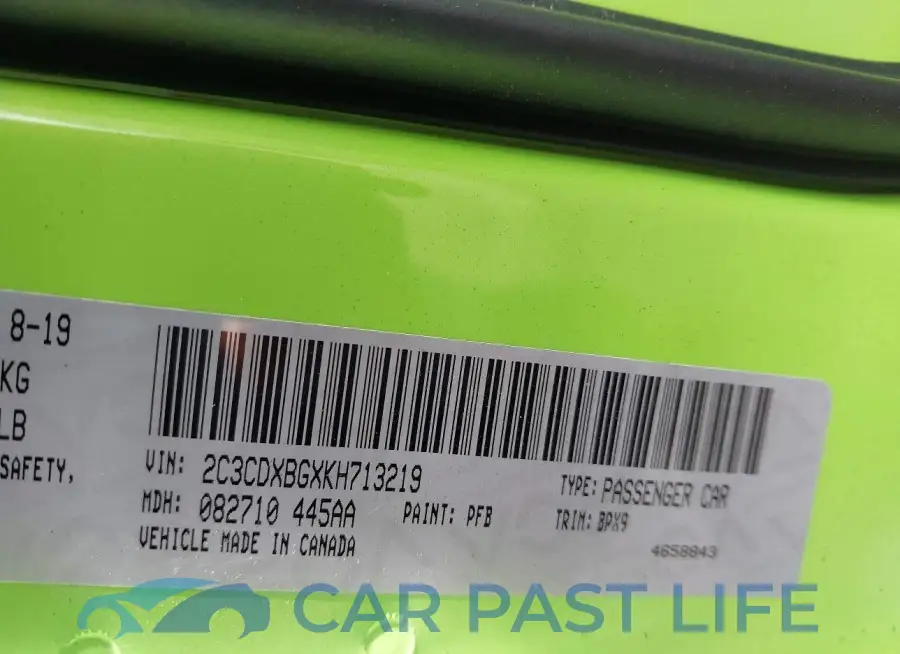 2C3CDXBGXKH713219# 9